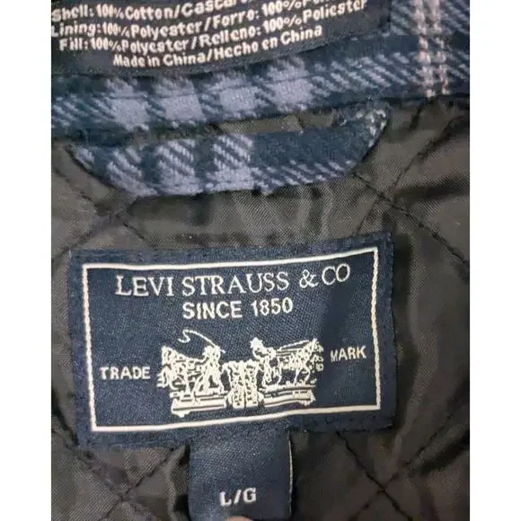 Levis Mens Shirt Jacket Size L Light Insulated Excellent Condition With Tag - Picture 4 of 8